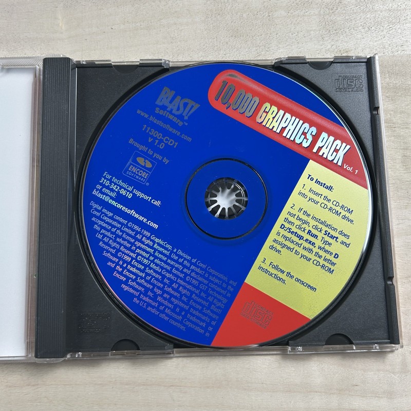 BLAST! Software 10,000 Graphics Pack Vol 1 Clip Art Photos Sounds CD-ROM PC gallery