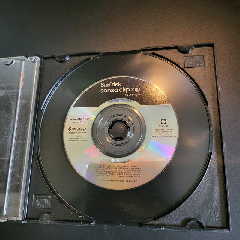 Sandisk Sansa Clip Zip Installation CD ONLY
