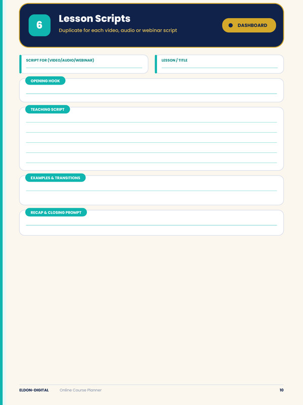 Online Course Planner Digital Template GoodNotes Hyperlinked PDF iPad Planner gallery