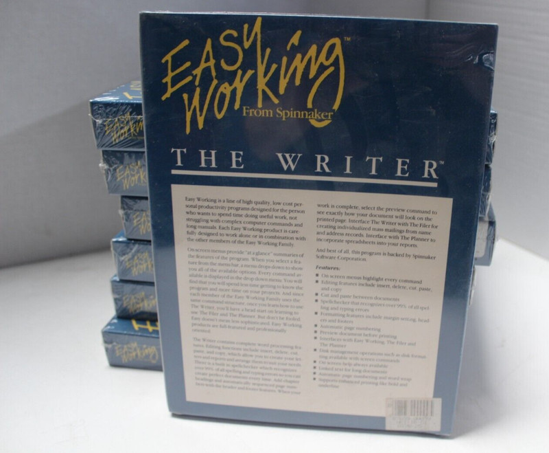 Lot of 8: 1987 Easy Working - Spinnaker The Writer for DOS Filer Planner gallery
