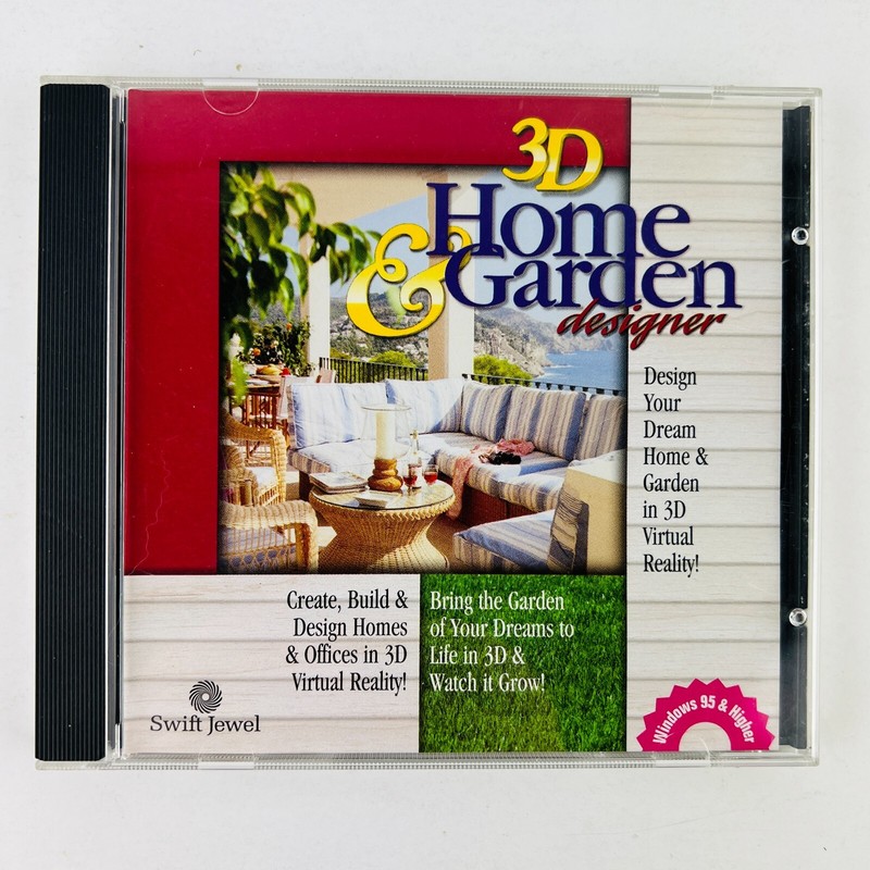 3D Home & Garden Designer PC CD ROM Software Swift Jewel