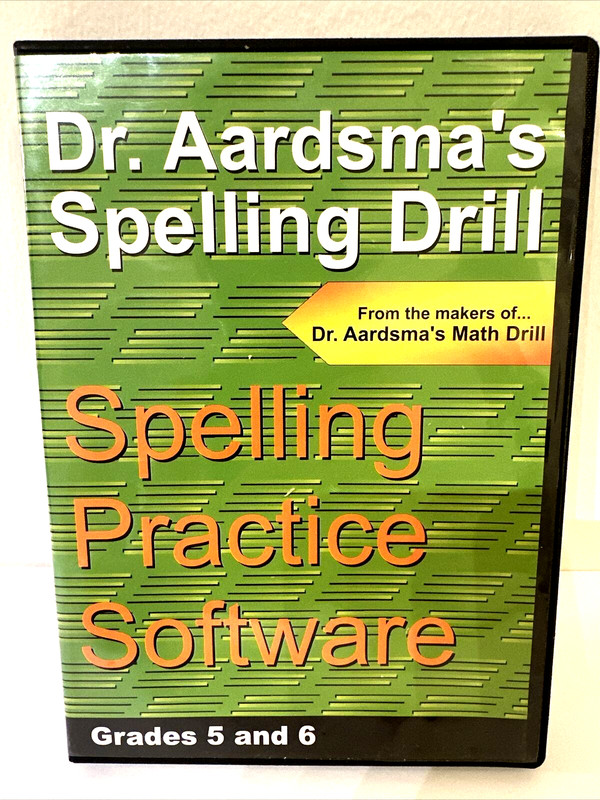 Dr. Aardsma’s Spelling Drill Spelling Practice Software Windows CD Grade 5 and 6