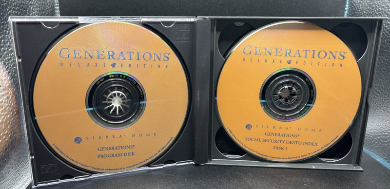 🖥️ Sierra: Generations Deluxe Edition Family Tree Software (4 Discs, 1998) VTG gallery