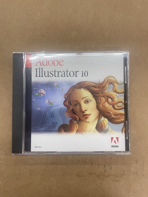 Adobe Illustrator 10 w/ Serial Key Education Ver 2001 Windows Software CD-ROM PC