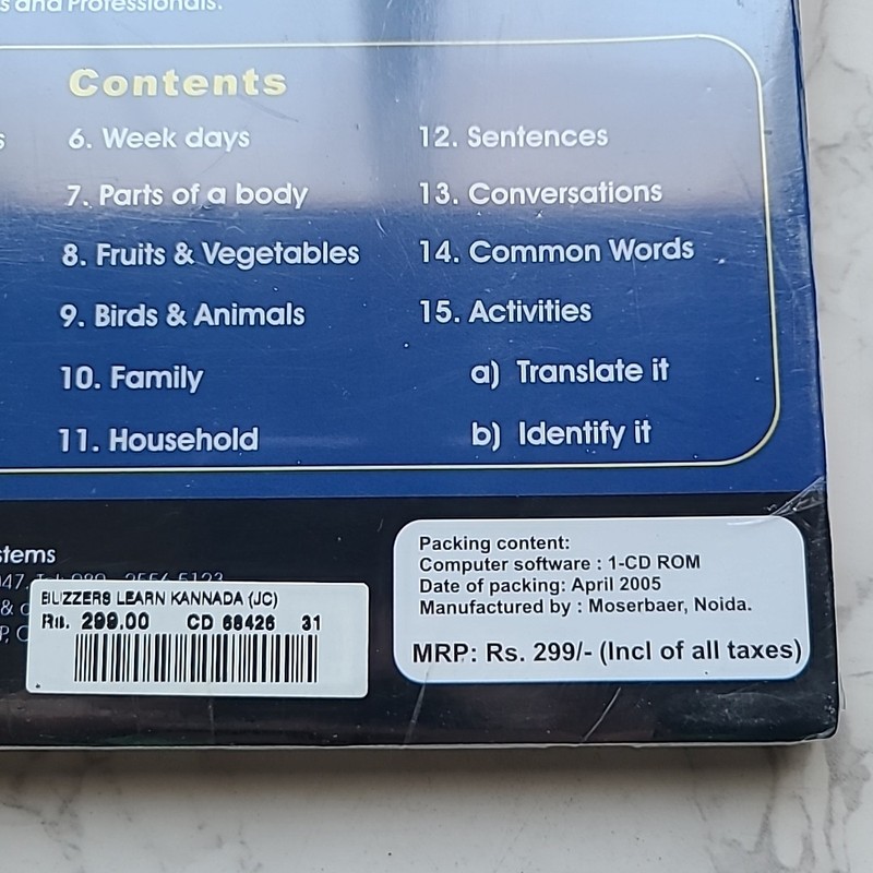 Buzzers Learn Kannada NEW CD PC Rom DVD VCD 2005, Beginners, Travelers, Business gallery