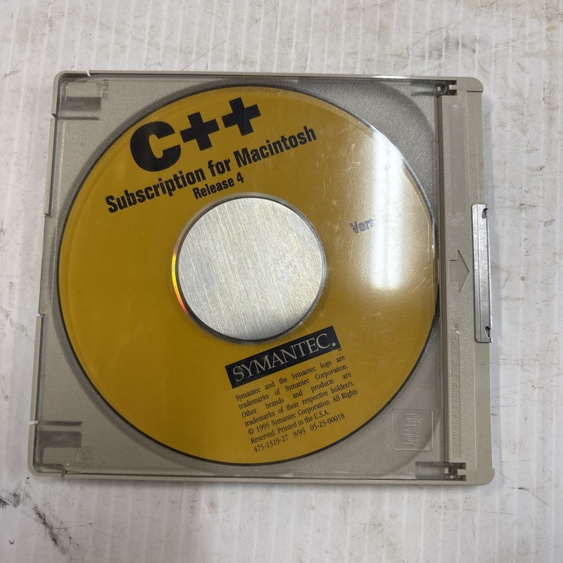 RARE VINTAGE – SYMANTEC C++ (RELEASE 4) CD & CDCADDY
