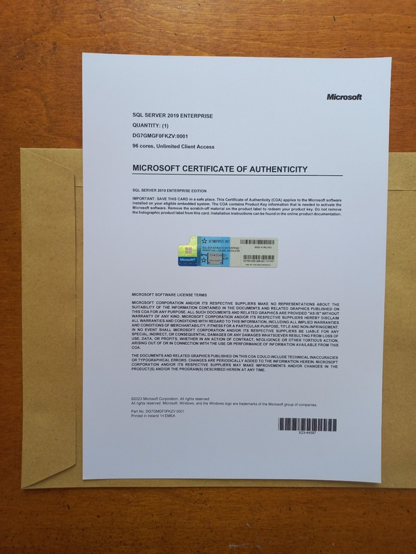Microsoft SQL Server 2019 Enterprise 96 Core Authentic unlmitd CAL DG7GMGF0FKZV gallery
