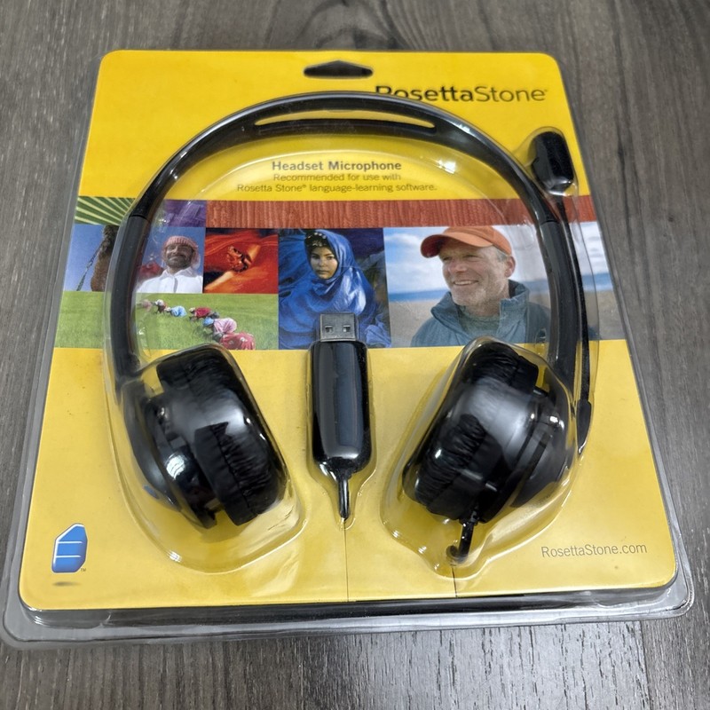Rosetta Stone Headset Microphone USB For Language Learning Software NEW & Sealed