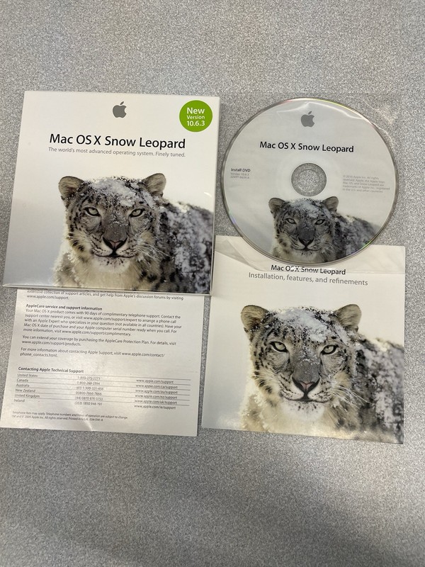 Apple X Snow Leopard 10.6.3 (Retail (License Only)) (1 User/s) – Full Version…