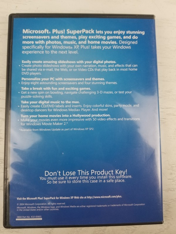 Microsoft Plus! SuperPack for Windows XP With Untested Product Key gallery