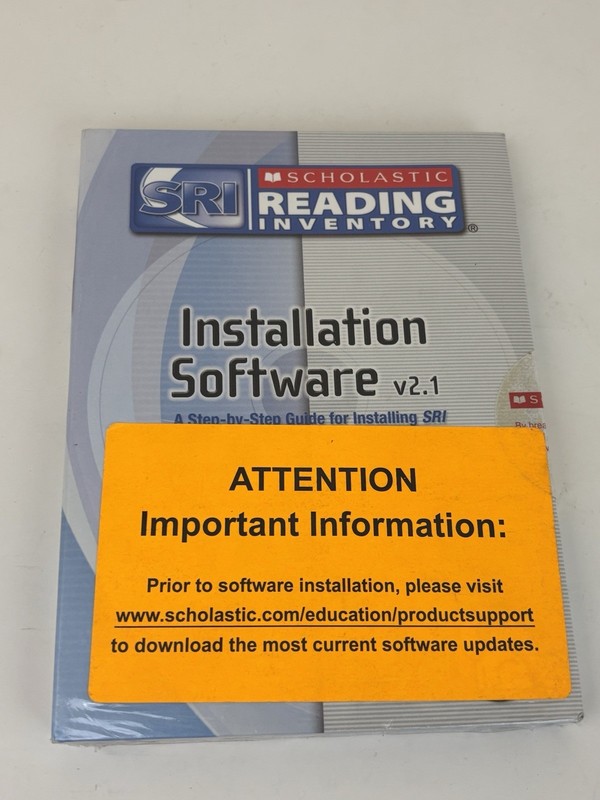 PC SMI Sam Math Inventory Installation Software Version V 2.1 Scholastic NEW