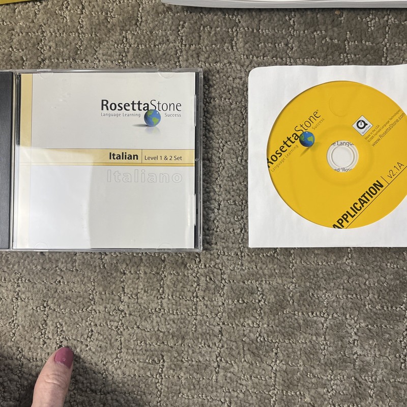 Rosetta Stone Italiano Level 1 & 2 Personal Edition New Open Box Complete gallery