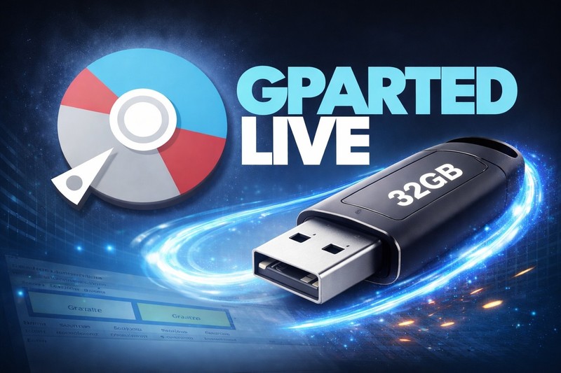 Bootable Disk & Partition Manager USB | Drive Resize Repair Tool | 32GB