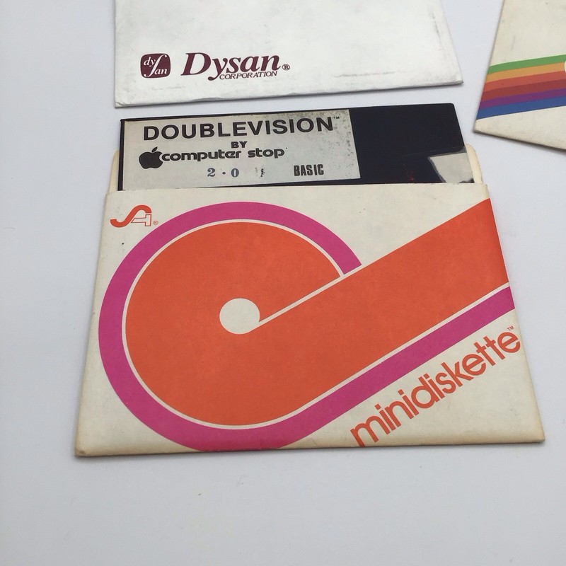 Vintage Apple II Floppy Disks Disk II DOS 3.3 Apple Pascal DoubleVision Basic gallery