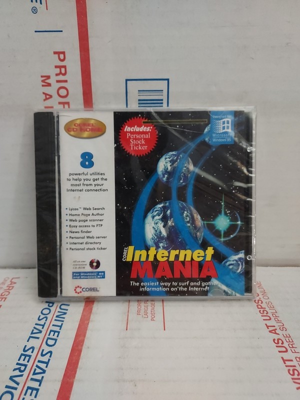 Corel Internet Mania CD Software Corel CD Home Windows 1995 New sealed – #175h