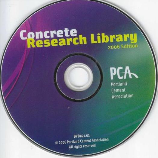Construction Concrete Library 2006 PC DVD-ROM cement reports studies environment