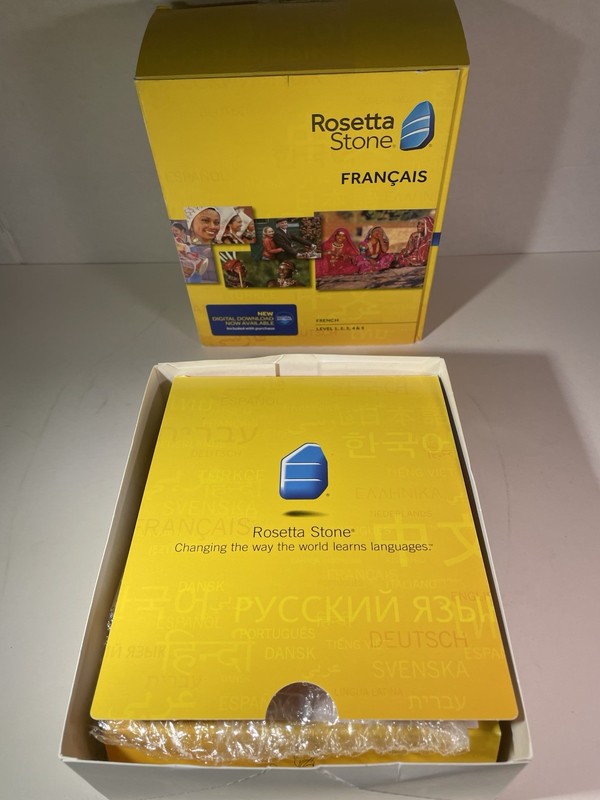 Rosetta Stone V4 2014 French Level 1-5 CD-Rom Set for PC or Mac Complete Good gallery