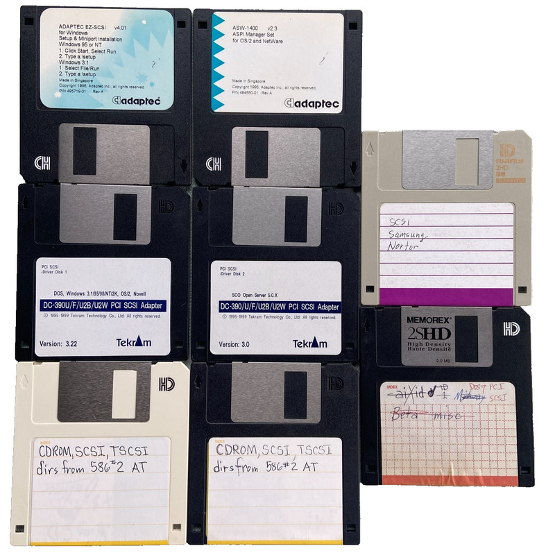 Software Drivers SCSI Adaptec ASW-1400 v2.3 Tekram DC-390U U2B U2W ASPI Windows