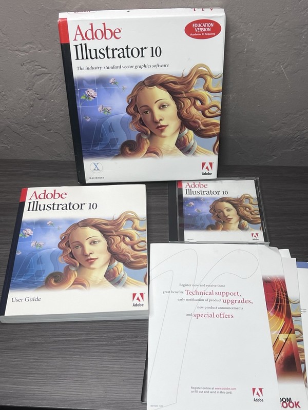 Adobe Illustrator 10 for Mac with Serial Number, User & Flattening Guides
