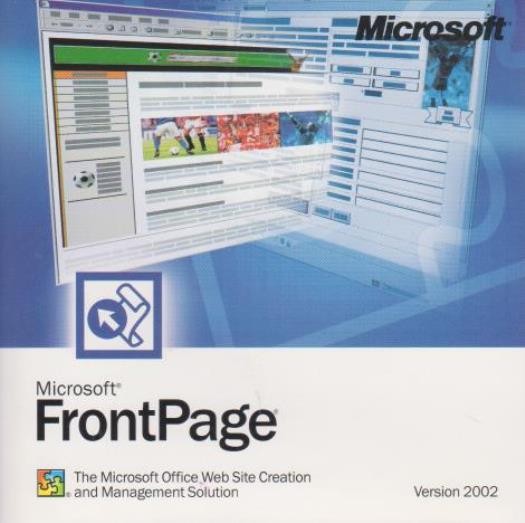 MS FrontPage 2002 PC CD manage create build HTML website web pages reports tools
