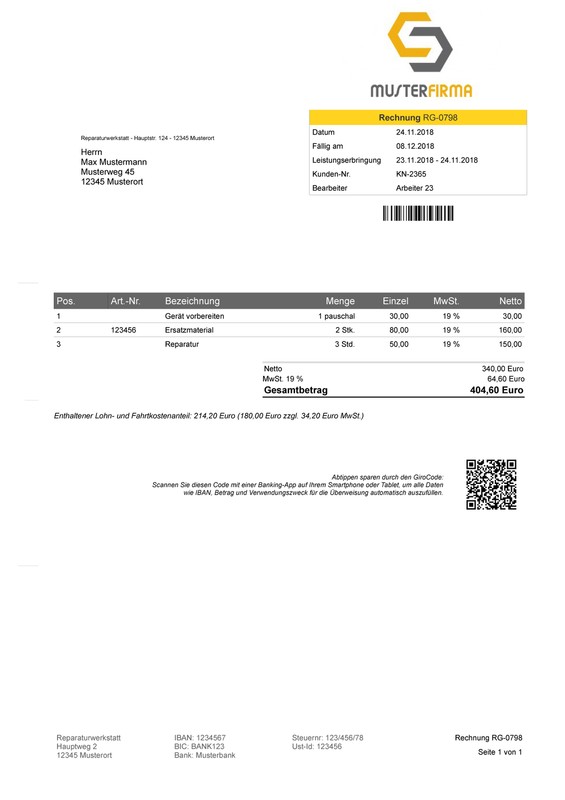 Invoice program, manage and bill repairs, quote, invoice, reminder IT gallery