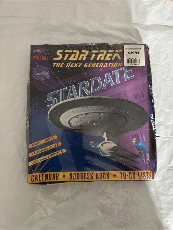 Stardate – Star Trek: The Next Generation Planner – Vintage Software box damage