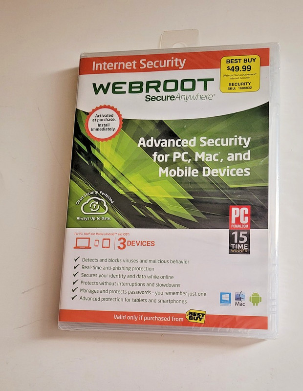Webroot SecureAnywhere Internet Security - Full Version for Windows & Mac WBR00T
