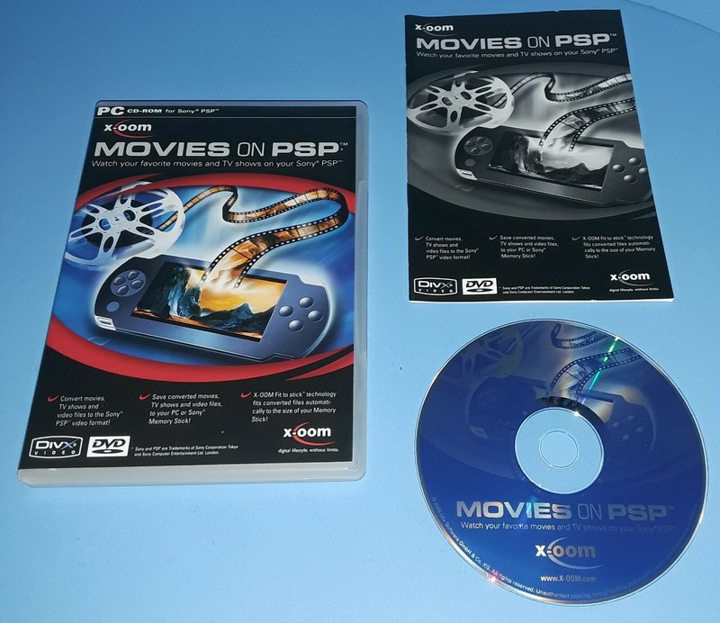 X-OOM – MOVIES ON PLAYSTATION PSP (Movies, Games, Music Transfer) – MINT Disc