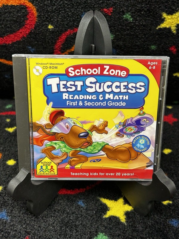 Kid’s Educational Software School Zone Test Success Reading Math 1st 2nd Grade