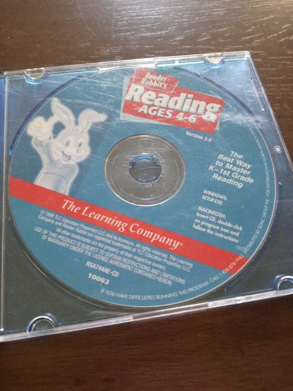 Reader Rabbit Reading Ages 4-6 Learning Company Cd-Rom Only (1999) No Manual