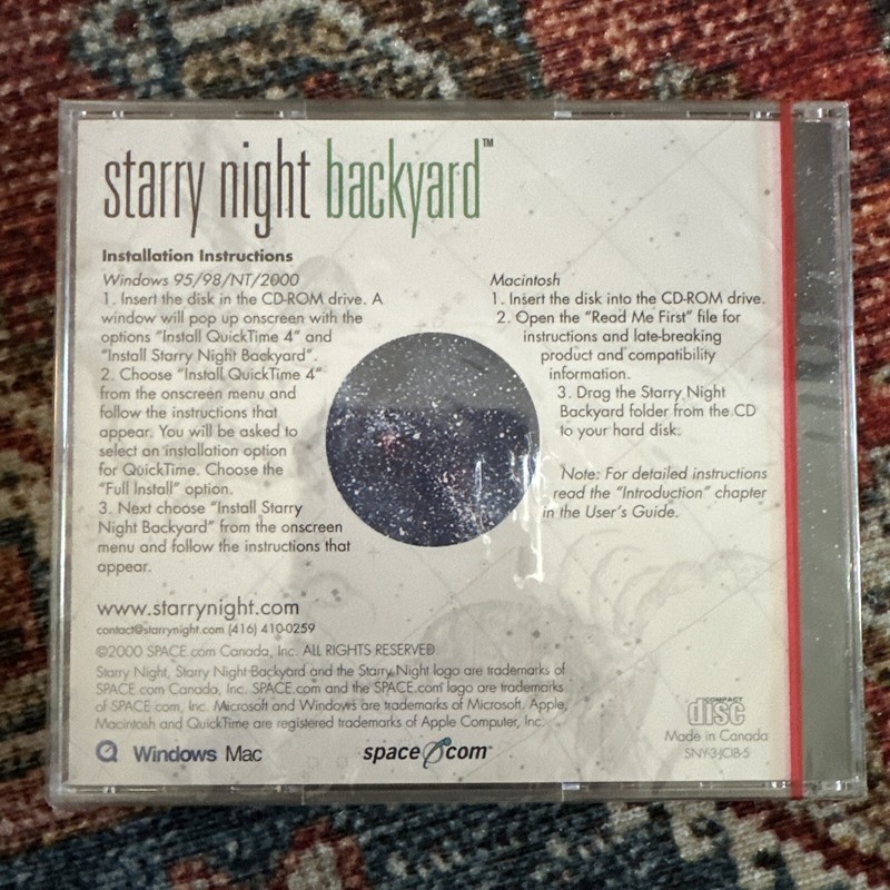 Space.com - Starry Night Backyard Version 3.1 (CDRom) Brand New gallery