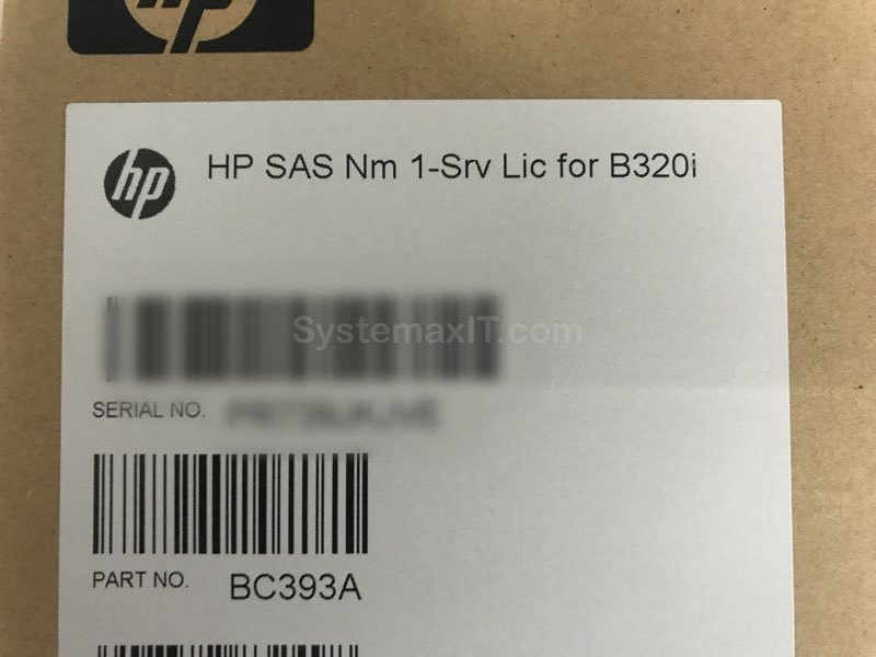 BC393A – HPE SAS Nm 1-Server License for B320i RAID Controller