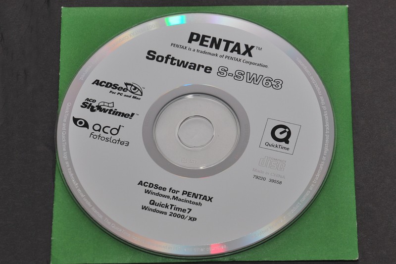 Pentax Software Disc S-SW63 PC Windows Mac Quicktime Software unused gallery