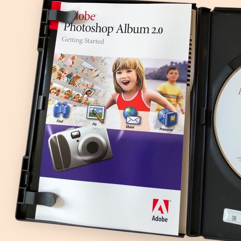 Adobe Photoshop Album 2.0 For Windows 2003 Adobe Systems Case, CD, Manual gallery
