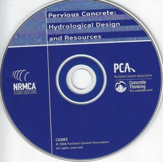 Pervious Concrete: Hydrological Design And Resources PC CD construction study