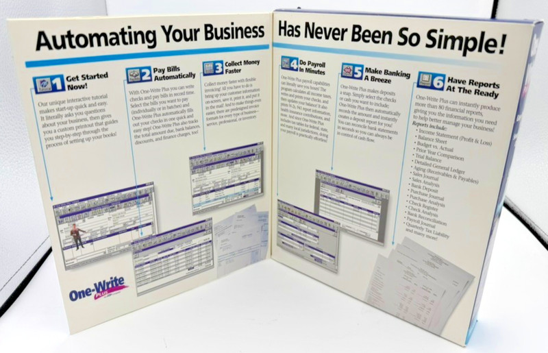 Vtg One-Write Plus v6.01 Accounting Payroll CD/Floppy PC Win 3.1/95 English ADP gallery