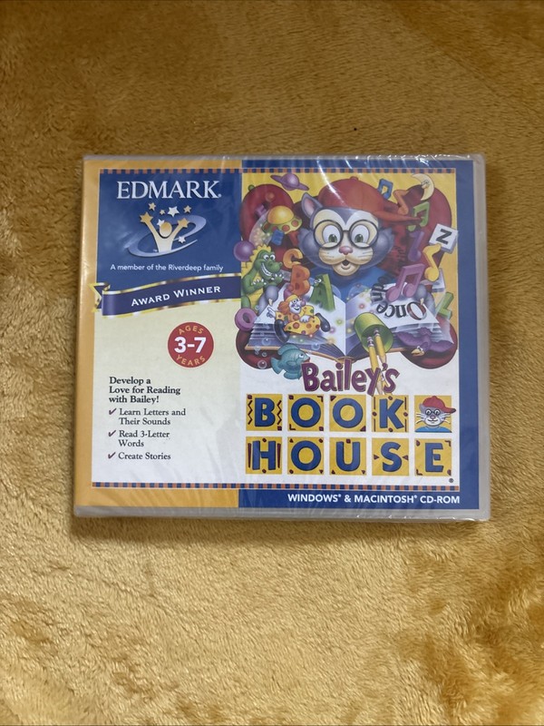 Bailey’s Book House Ages 3-7 Develop Love for Reading PC Windows Sealed New