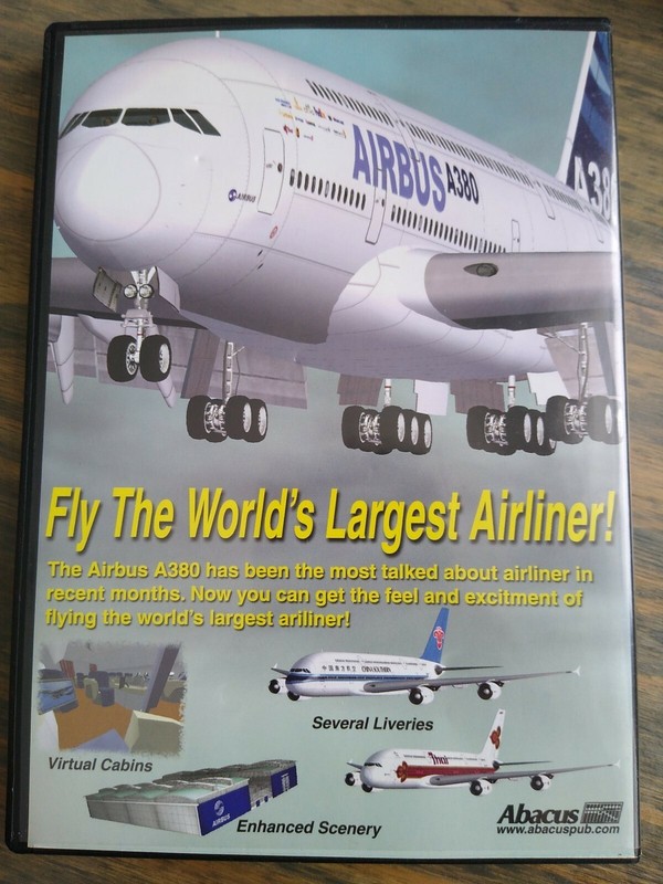 Airbus A380 Microsoft Flight Simulator 2002 2004 Ad-on Software PC w/ Keycode gallery