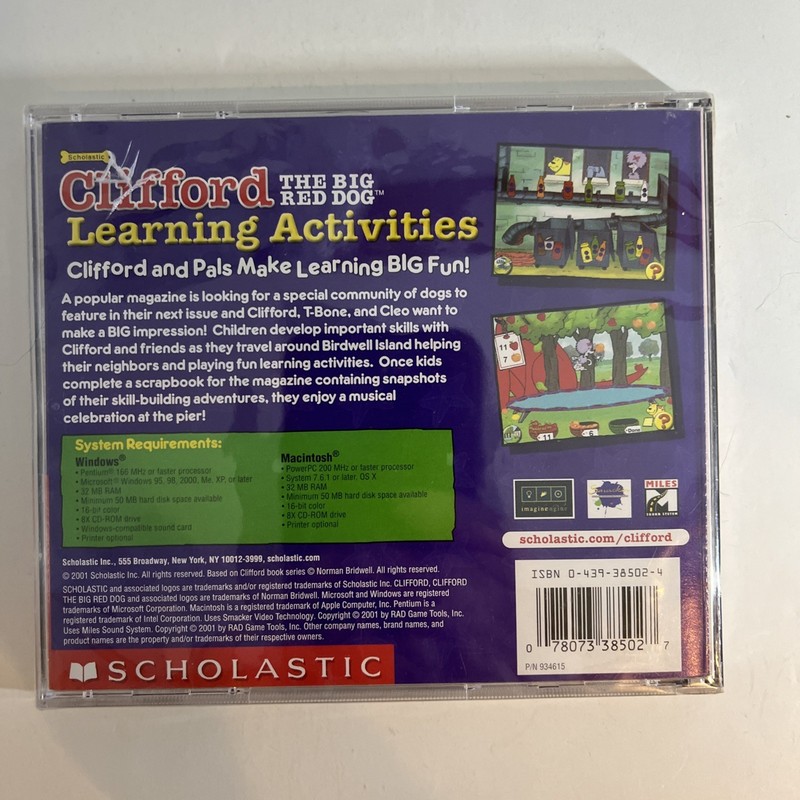 Clifford The Big Red Dog Learning Activities Windows 95 98 2000 XP Mac PC CD-ROM gallery