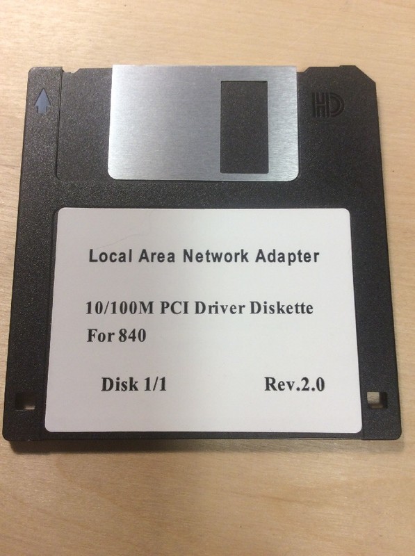 Local Area Network Adaptor 10/100M PCI Driver Diskette 3.5″ Floppy For 840 Rev2