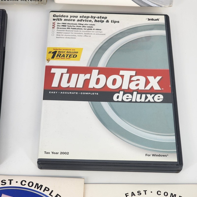 TurboTax Deluxe Software Collection 2000-2005 Intuit CD-ROM Vintage Computing gallery