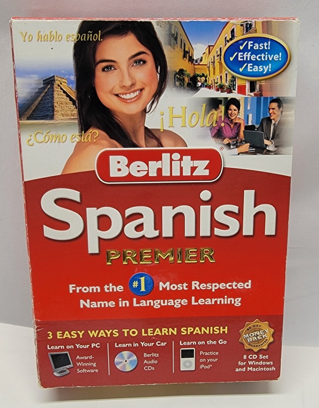 Novatel Berlitz Spanish Premier for PC MAC 8 CDs 198 Page Book