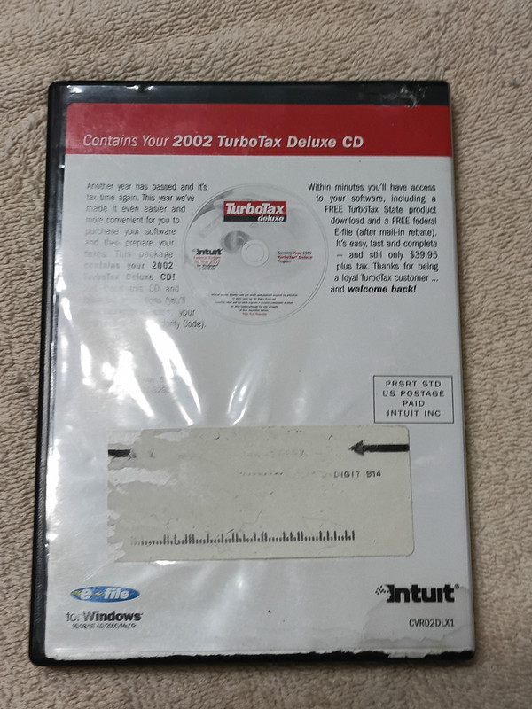 Intuit TurboTax Deluxe CD Federal Return - Tax Year 2002 - Fast Shipping gallery