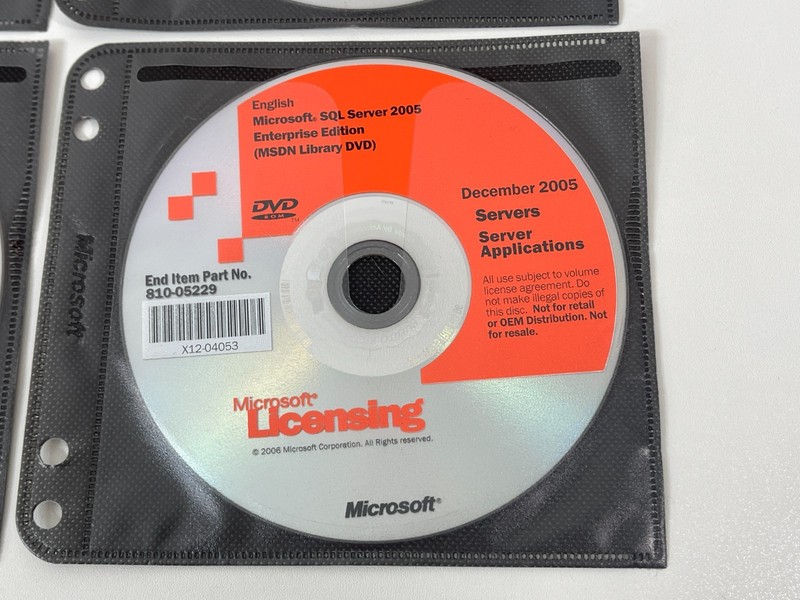 Microsoft SQL Server 2005 Standard & Enterprise MSDN Library DVD Set Windows gallery
