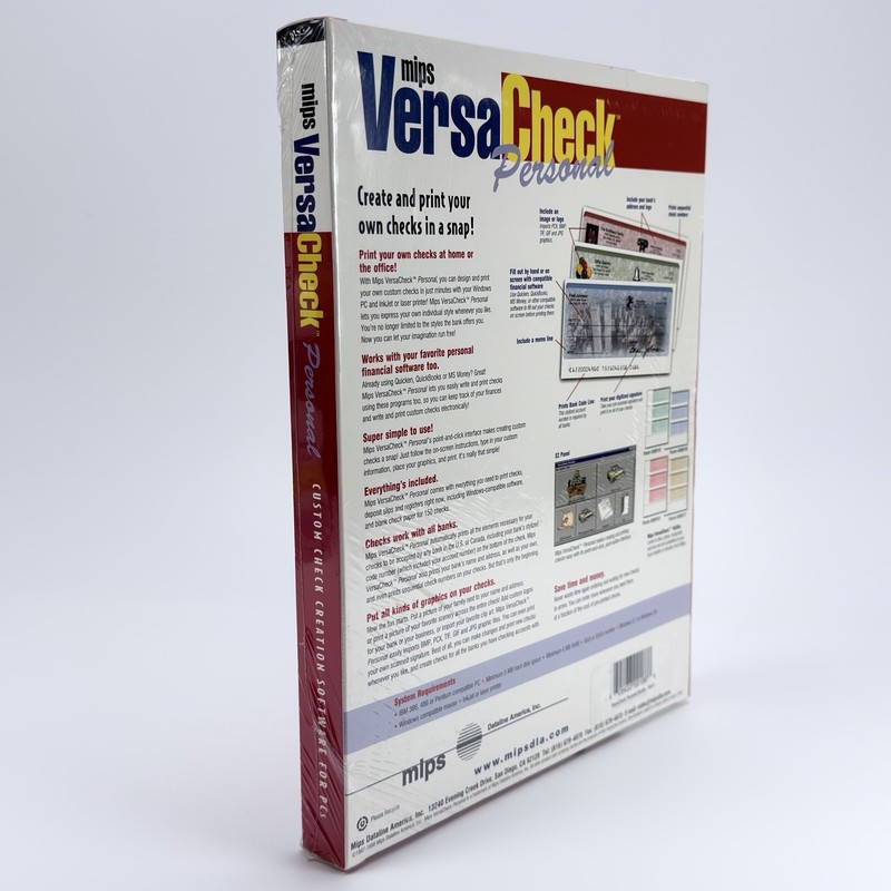 Mips Versa Check Personal Custom Check Creation Software 3.5" Floppy w/150 Blank gallery