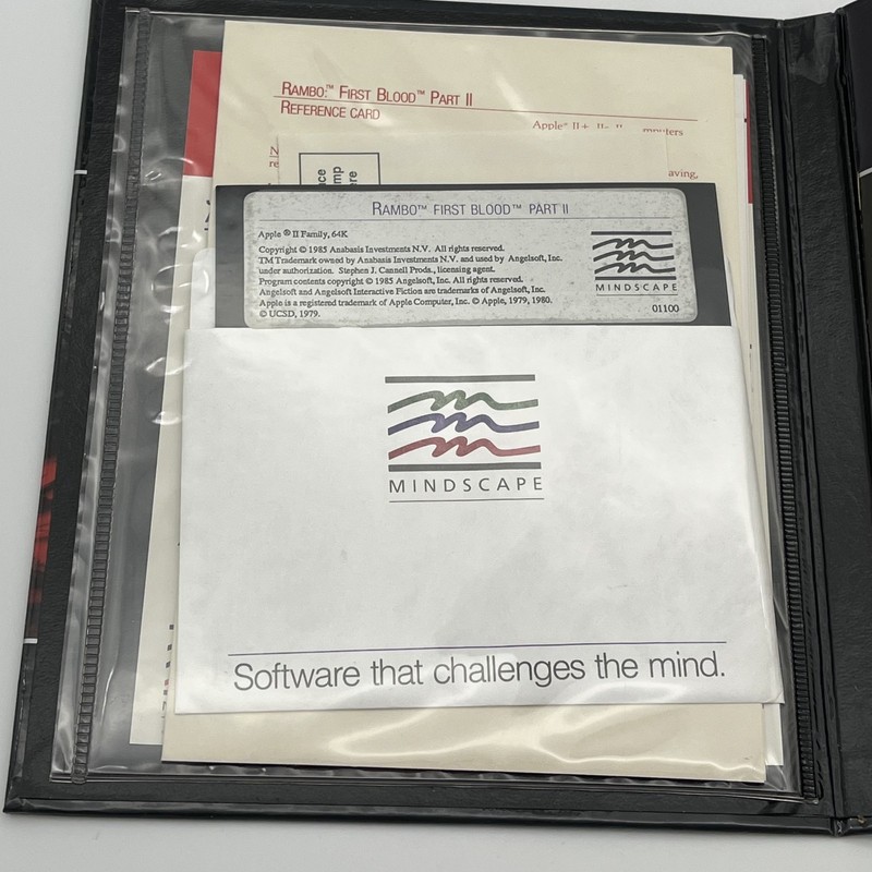 RAMBO FIRST BLOOD PART II MACINTOSH Mindscape Computer PC Game! gallery