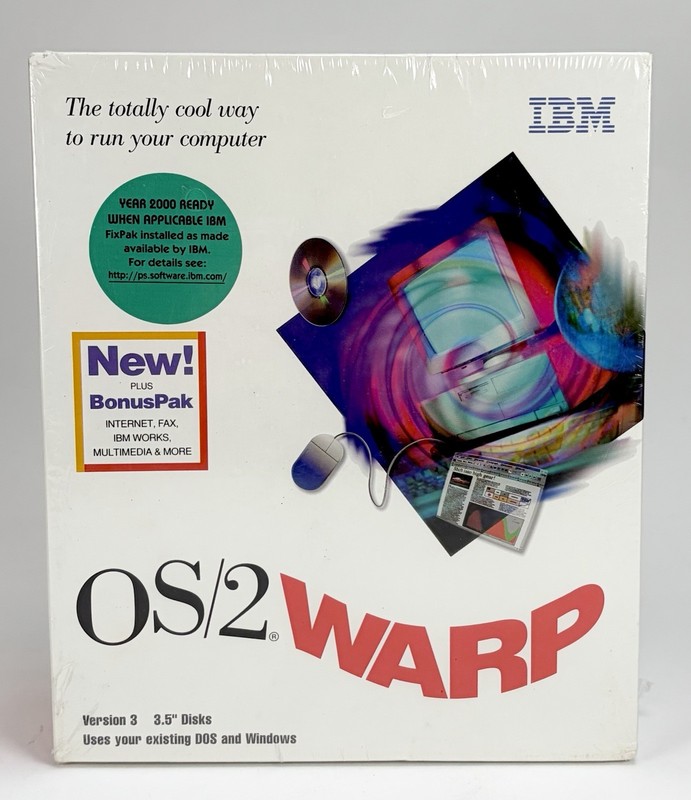 NEW SEALED IBM OS/2 Warp Connect Version 3 3.5″ Disk Vintage Computer Software