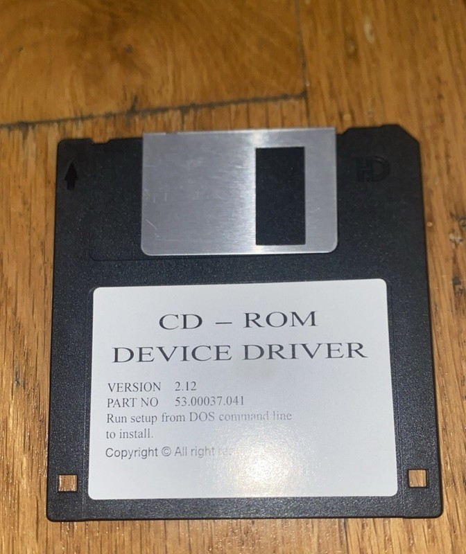 CD-ROM Device Driver DOS Installation Floppy Disk version 2.12 PN 53.00037.041