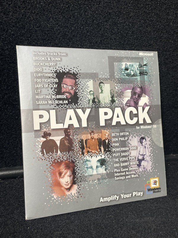 NEW! Play Pack CD-ROM Microsoft (1999) PC Software CD Disc
