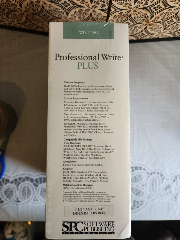 Microsoft Windows Professional Write Plus Disk Word Processor 1991 Advance Copy! gallery